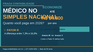 Médico no Simples Nacional: Fator R e Como Pagar Menos Imposto | Fraga Contabilidade