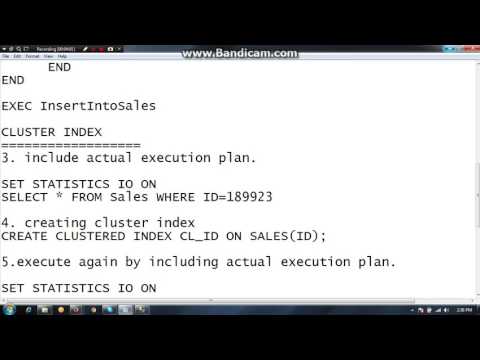 SQL SERVER : Cluster Index ,Non-Cluster Index, Execution Plan