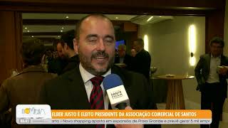 Elber Justo é eleito presidente da associação comercial de Santos - 15/6/2026