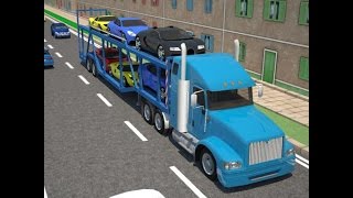 3D Car transport trailer truck screenshot 4