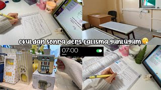 Okuldan Sonra Ders Çalışma Günlüğüm 😮‍💨 Ders Vlog, Study Vlog, Yks..