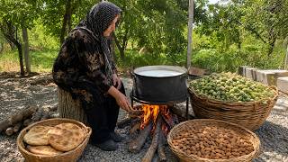 Fresh Almonds, Humble Bread, An Unexpected Feast | Traditional Village Life 🌰🔥🥖