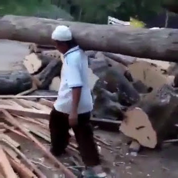 Viral vidio kakek angkat balok kayu....habat|lihat menit terakhir