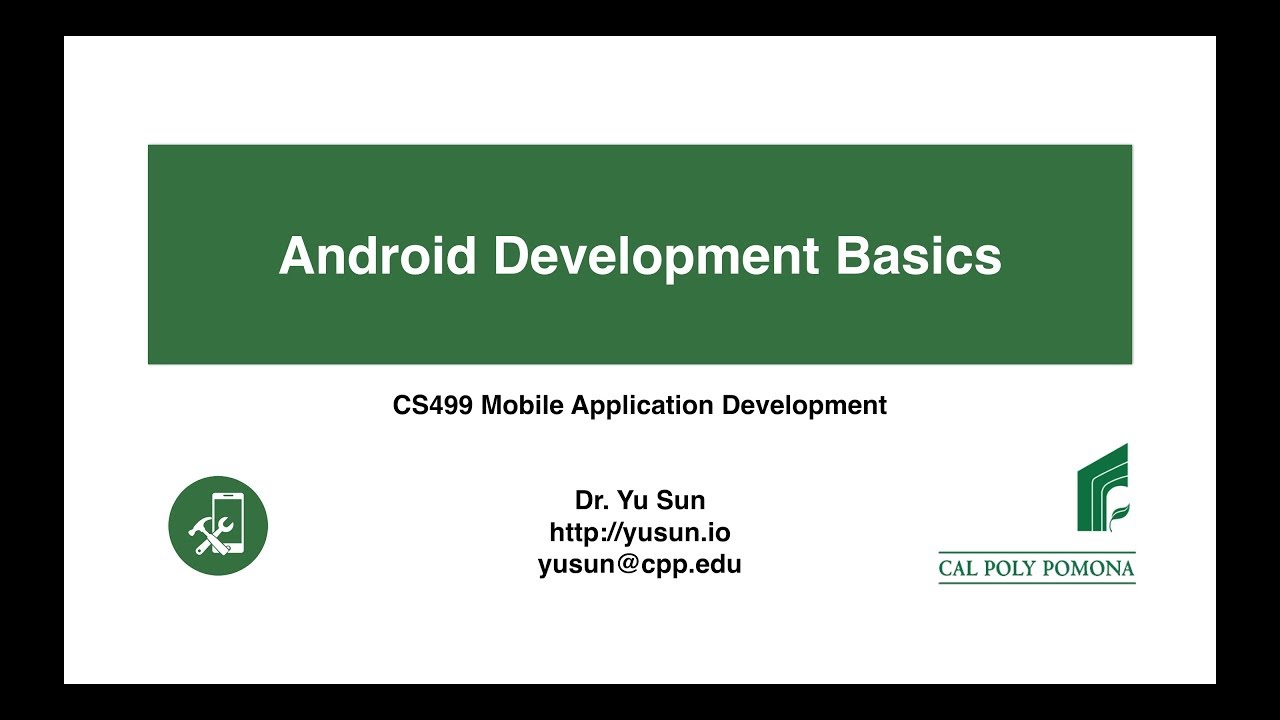Lesson 01 - Android Development Fundamentals Part 1 - YouTube