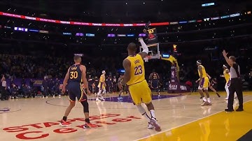 LeBron James hits INSANE game winning three! | Lakers vs Warriors