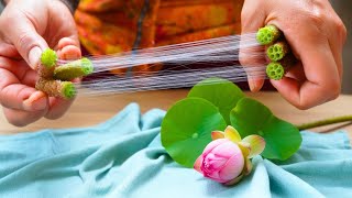 How Lotus Silk Is Made By Hand - The World's Most Expensive Fabric | Full Process screenshot 5