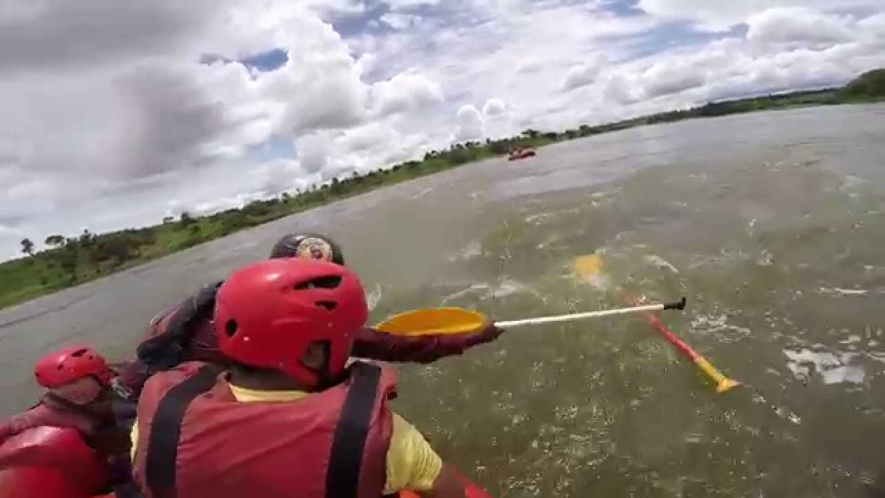 Our Raft capsizes (White water rafting in the Nile) - YouTube