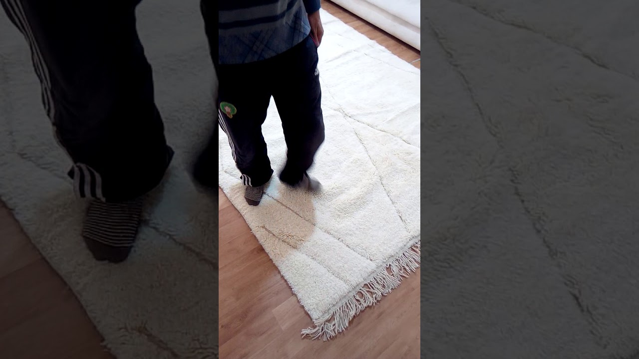 Beni Ouarain Style - Authentic morocco rug - uni faded style  rug - Wool Berber Handmade rug