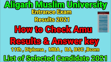 how to check amu results 2021 || amu entrance results 2021 || amu answer key 2021 | amu result 2021