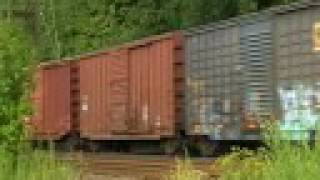 CSX Q301-27 Meets a Stopped SEPTA Train 384 MONSTER K5LA!