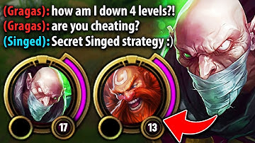 How to get a 4 LEVEL advantage on your lane opponent with Singed... (THIS IS BROKEN)