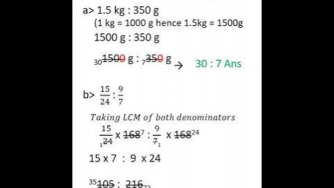 Ratio Chapter 9 Ex 9a Q 1 book D1 level VII