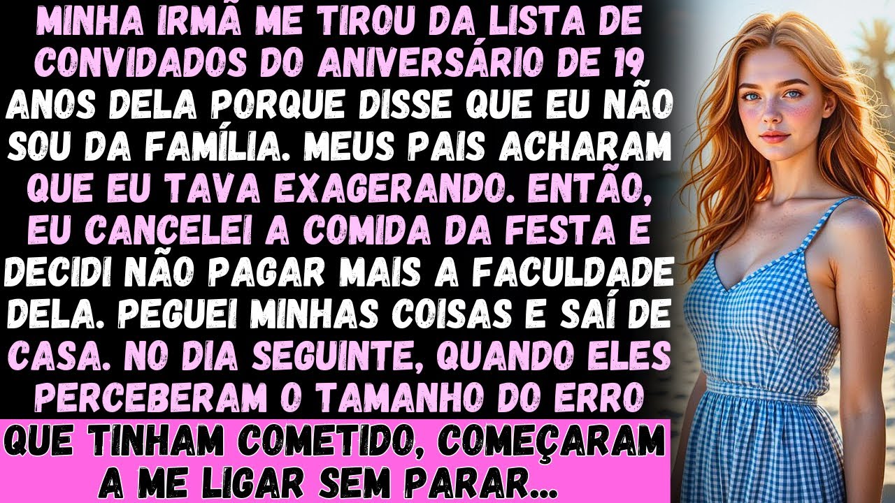 Minha irmã me desconvidou do aniversário dela, dizendo que eu 'não sou da família'. Então, cancelei