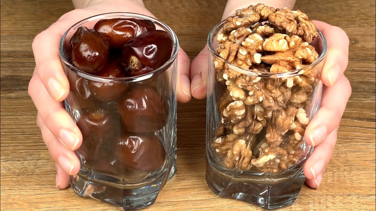 קינוח בריא מתמרים ואגוזי מלך ללא סוכר