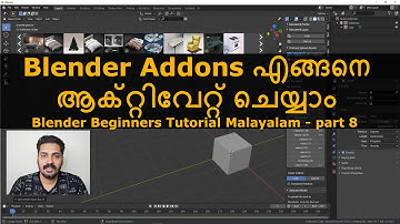 How to activate addons in blender 2.8 | Blender Beginners Tutorials Malayalam - Part 8