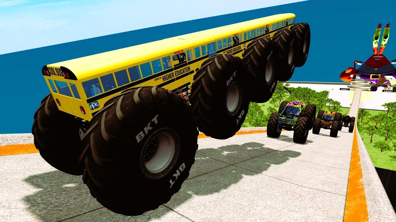 Epic High Speed monster trucks jumps Big & Small # 75 | CAR Stunt