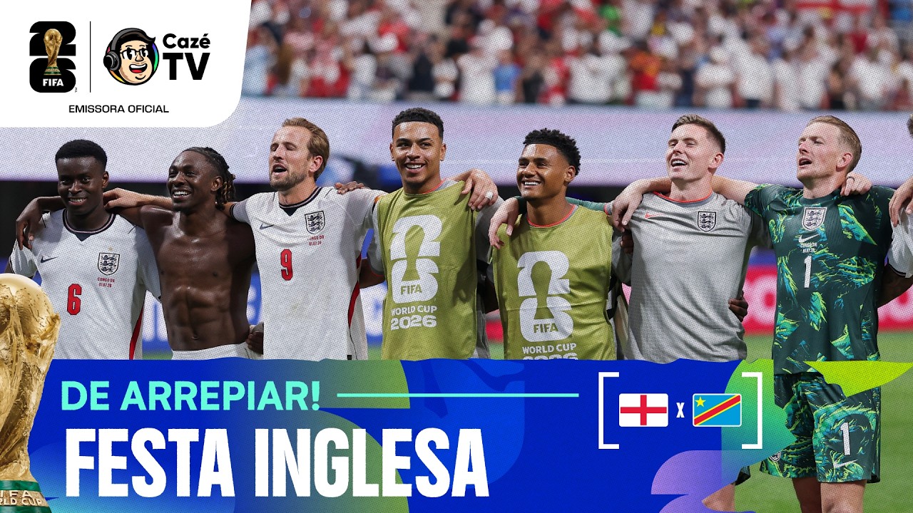 TOCOU WONDERWALL! JOGADORES E TORCIDA DA INGLATERRA COMEMORAM JUNTOS A CLASSIFICAÇÃO AO SOM DE OASIS