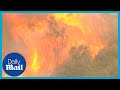 Fires breaking out across Europe due to heatwave and drought