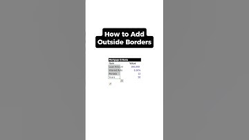 How to show outside borders in excel #career #business #finance #excel #analytics #data