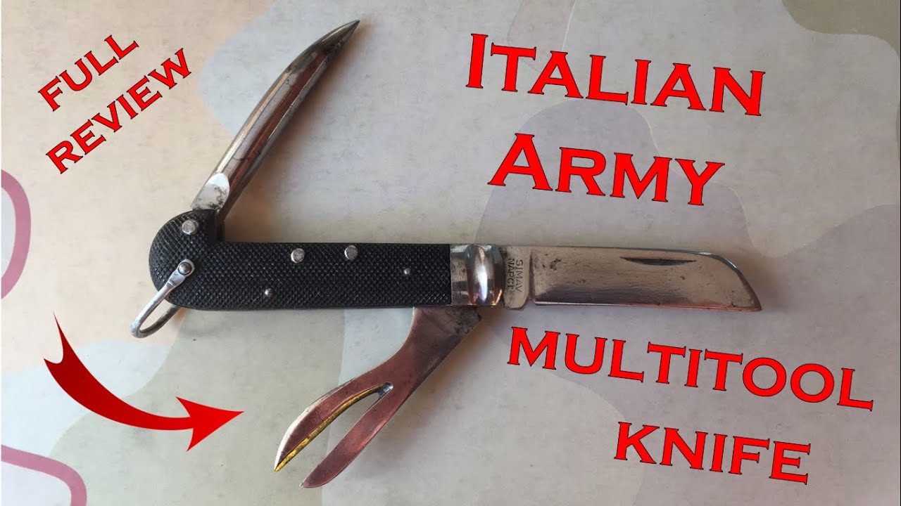 [22] Italian Army multitool folding knife YouTube