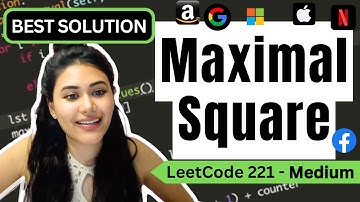 Maximal Square - LeetCode 221 - Python [O(n) time and O(1) Space!]