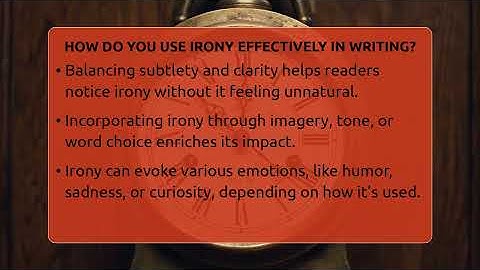 How Do You Use Irony Effectively In Writing? - The Prose Path