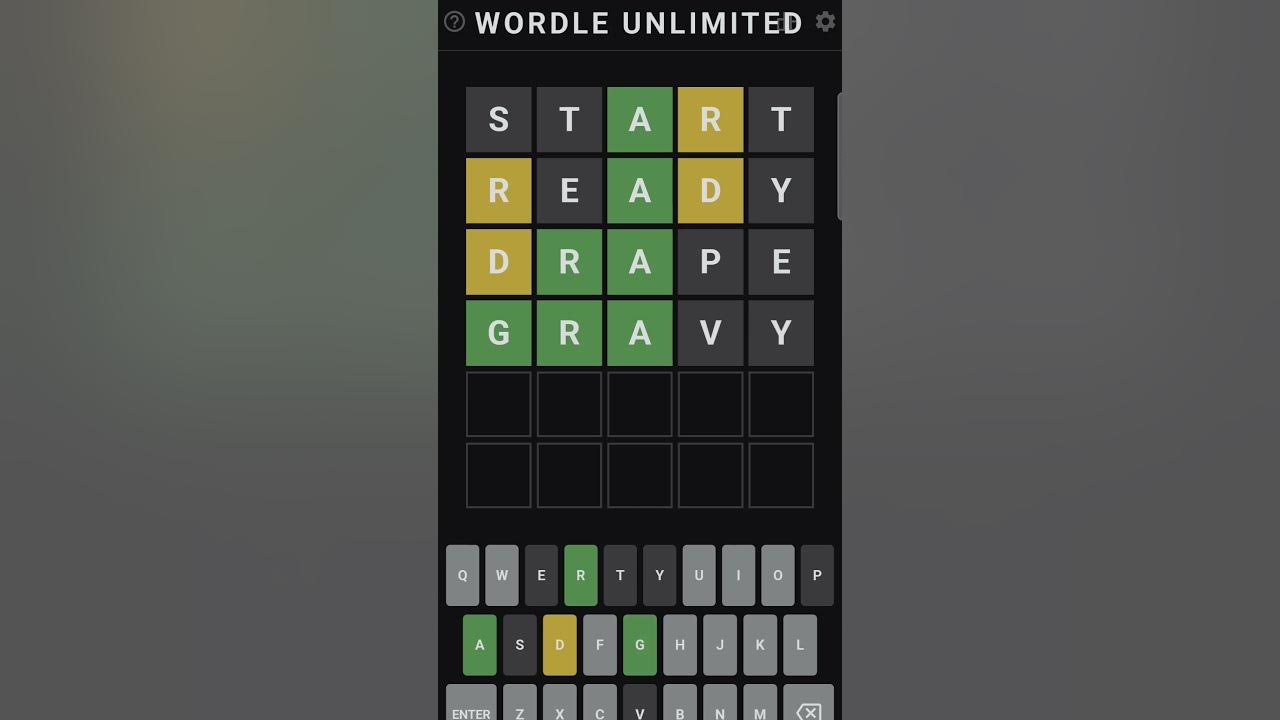 Wordle gameplay wordle wordlepuzzle games youtube