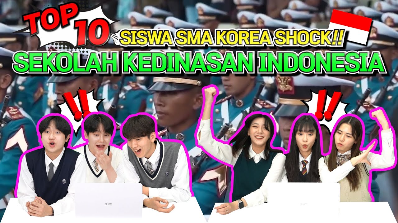 ⁣[Reaction] Siswa Korea Shock lihat TOP10 Sekolah Kedinasan Indonesia 🇮🇩🇰🇷 🏫🏫