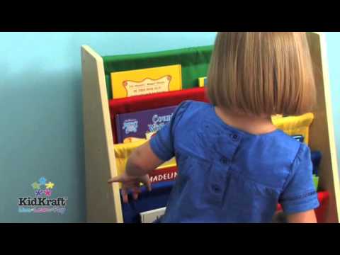 Kidkraft Primary Sling Bookshelf Youtube