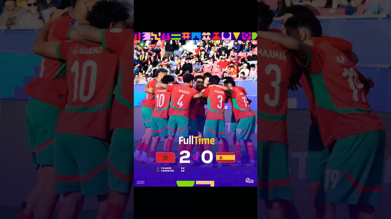 Morocco 🇲🇦2-0🇪🇸 Spain U20 Coupe du Monde U20 