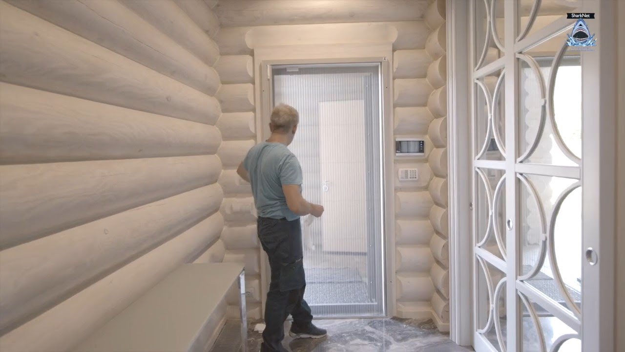 Устанавливаем москитную сетку плиссе на дверь 