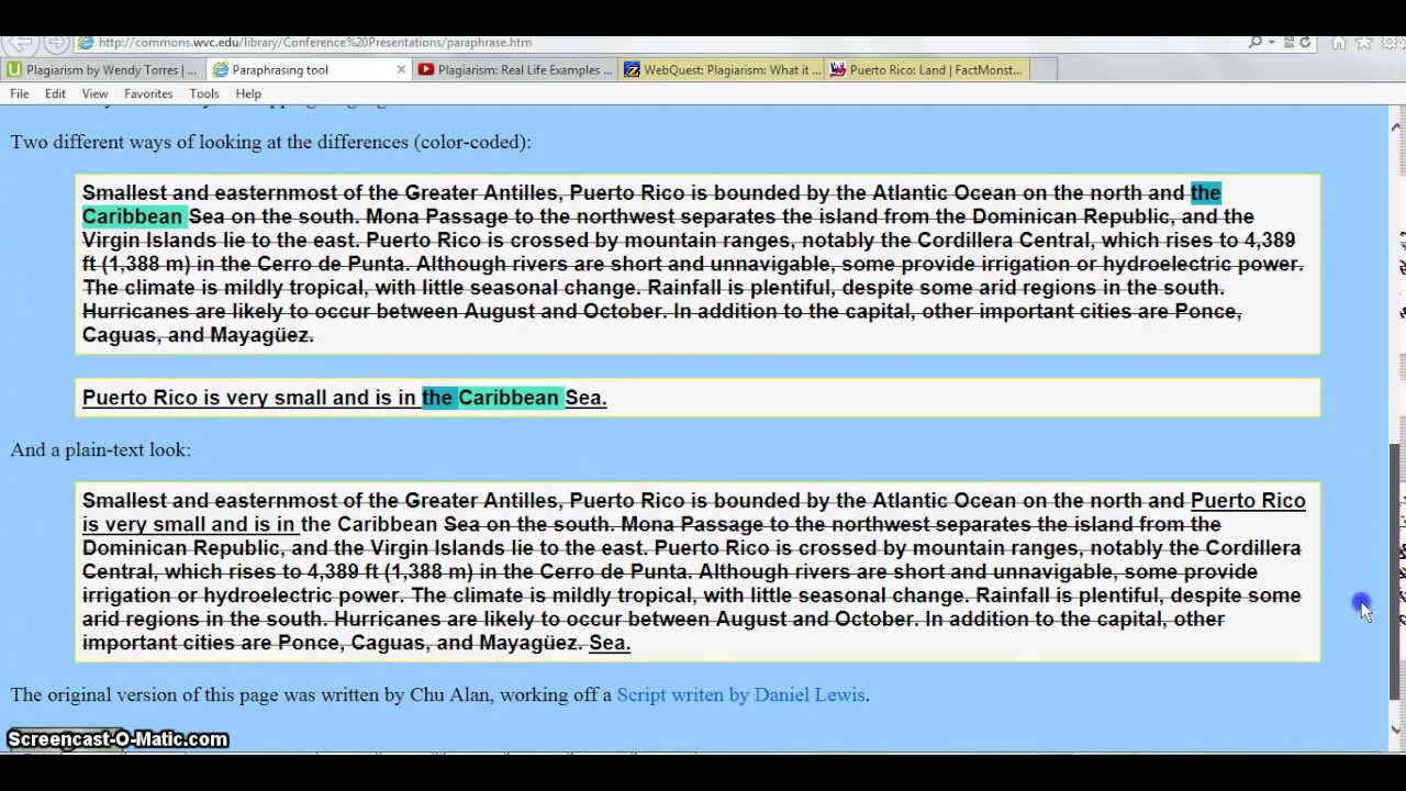 Paraphrasing tool