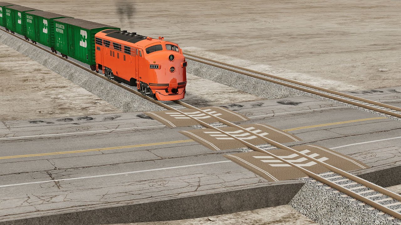 Trains vs Dash Plat Speed Boost Trap 1 - BeamNG.drive | BeamNG High Speed