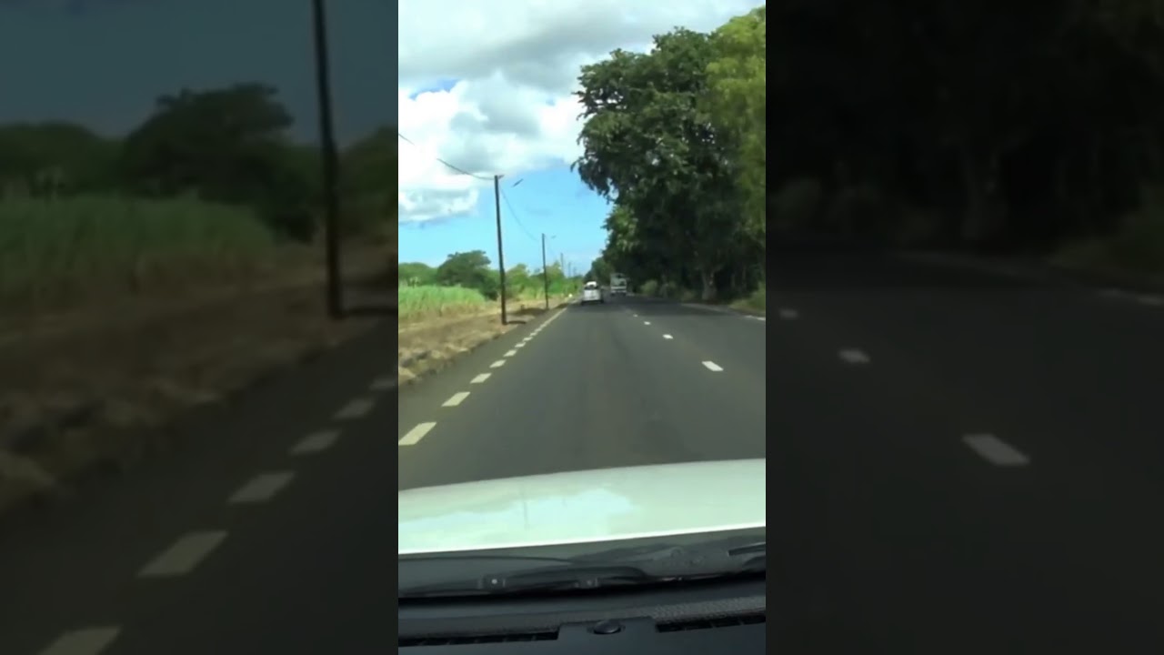 Driving in Mauritius from Le Récif Attitude Hotel to Chamarel 7 Coloured Earth Geopark - Part 89