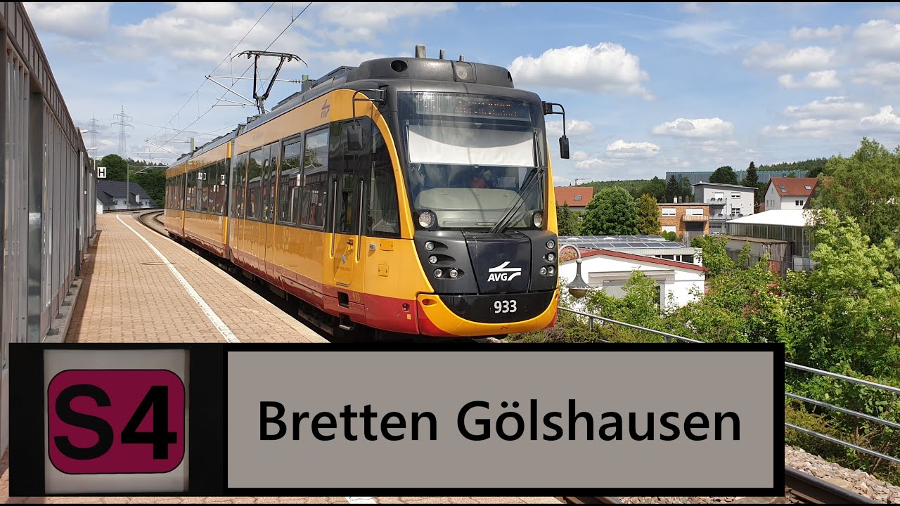 AVG Führerstandsmitfahrt S4 Albtalbahnhof - Bretten Gölshausen