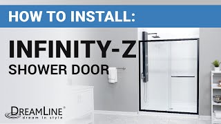 How To Install a DreamLine Infinity-Z Shower Door | DreamLine Shower Door Installation Tutorial screenshot 3