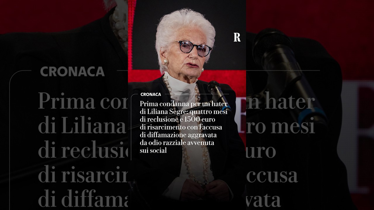 Arriva la prima condanna per gli insulti sui social alla senatrice Liliana Segre