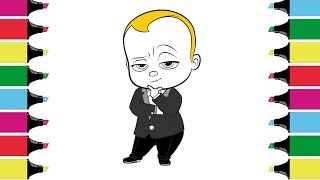 Coloring For Childrens Boss Baby How To Draw Drawing And Art Colors For Kids