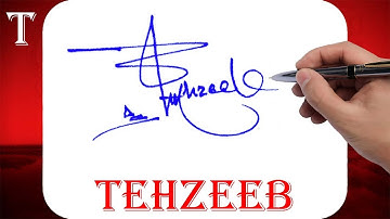 Tehzeeb Name Signature Style - T Signature Style - Signature Style of My Name Tehzeeb