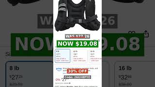 RKV86 Running Vest for Men and Women with Detachable Zipper Pockets Weighted Vest for Walking,…
