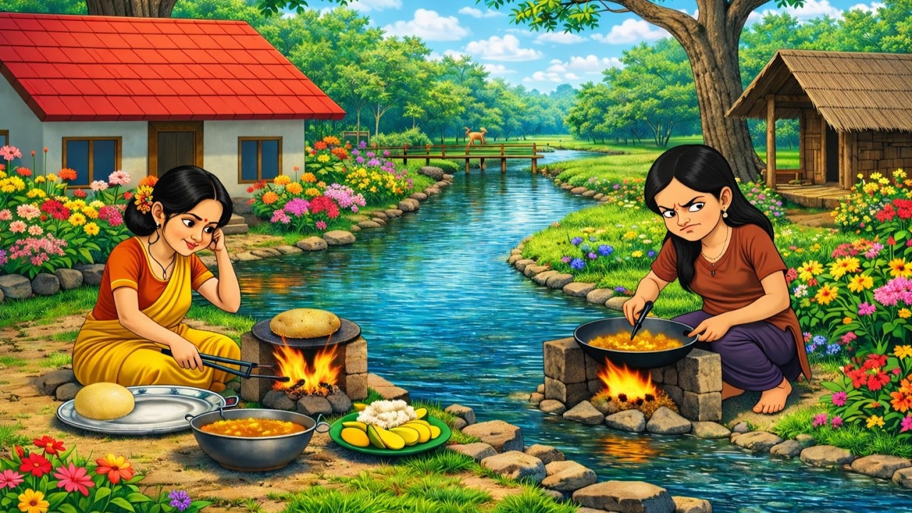 गरीब बहन बनी अमीर | दो बहनों की किस्मत | Hindi Kahani | Cartoon Story | Moral Stories