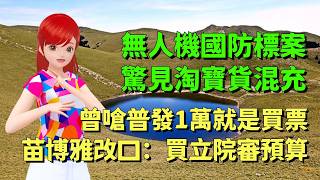 無人機國防標案驚見淘寶貨混充｜曾嗆普發1萬就是買票，苗博雅改口：買立院審預算！🍓20260819 #高雄林小姐 #Vtuber​​​​ #台灣Vtuber​​​ #台V