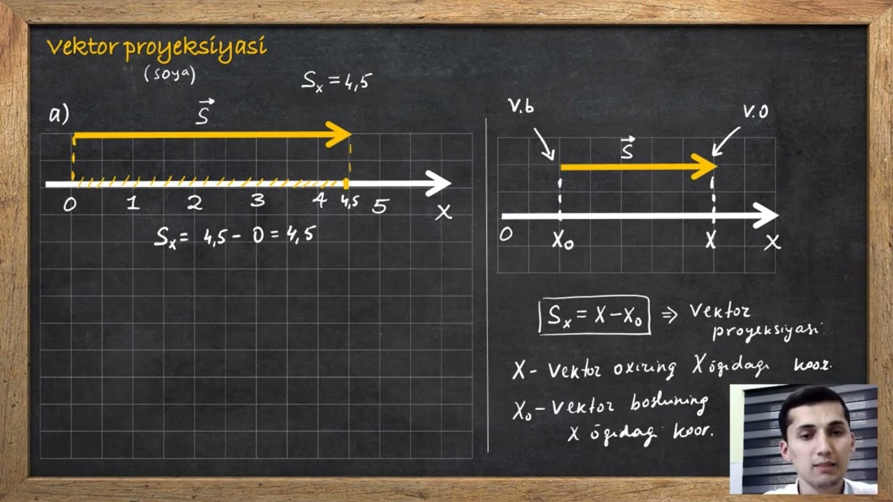 1-DARS:  Vektor, kesma,  vektor moduli va proyeksiyasi.
