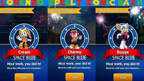 SONIC DASH - CREAM VS CHARMY VS ROUGE- How to defeat EGGMAN -All New  Characters Unlocked Gameplay