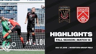 Highlights Valour Fc Vs Cavalry Fc Game 13, July 27