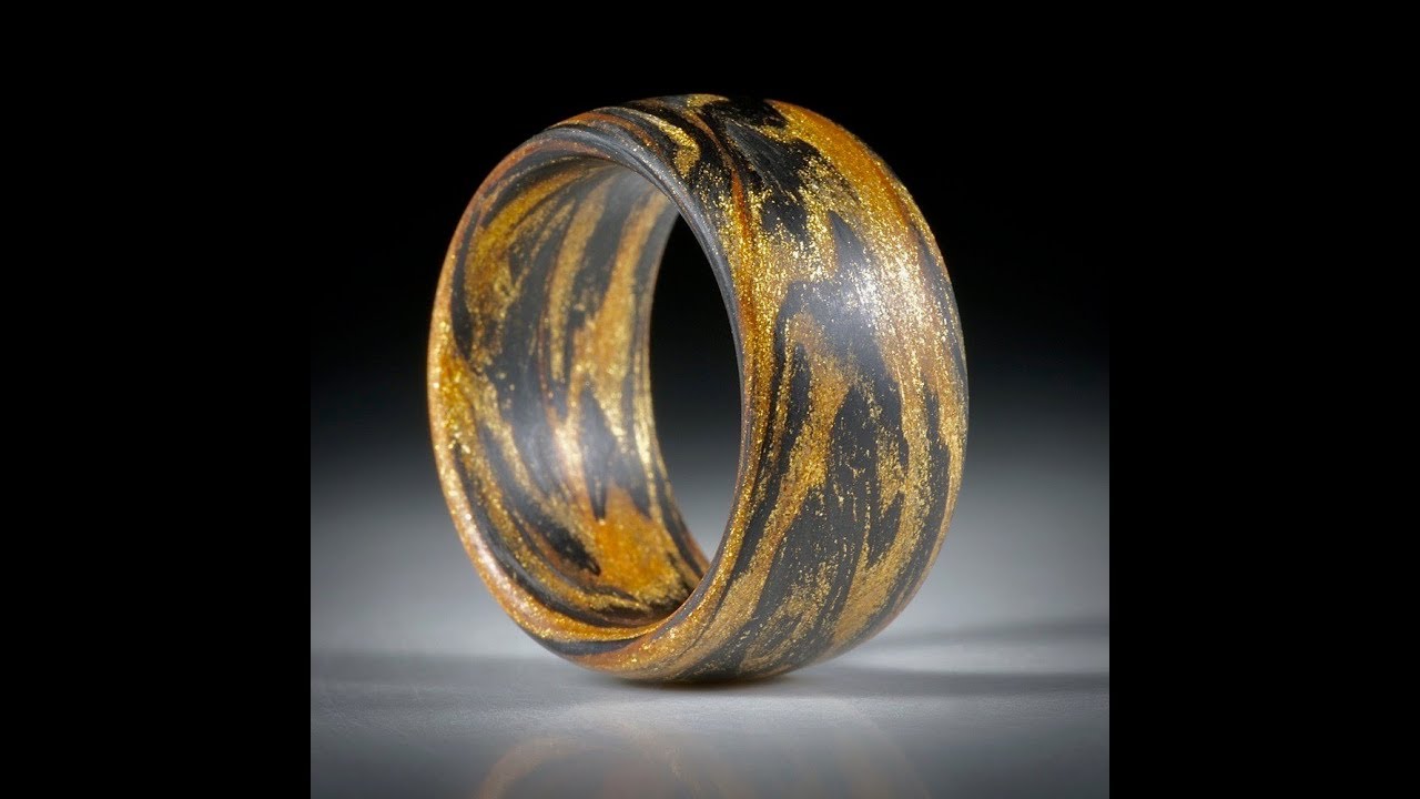 Fibertec Ring, Karbon mit Glasfaser Mira Cosmic Gold