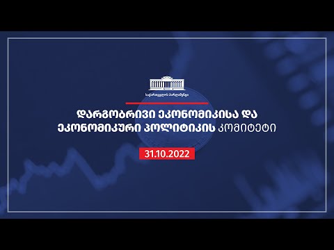 დარგობრივი ეკონომიკისა და ეკონომიკური პოლიტიკის კომიტეტის სხდომა - 31.10.2022