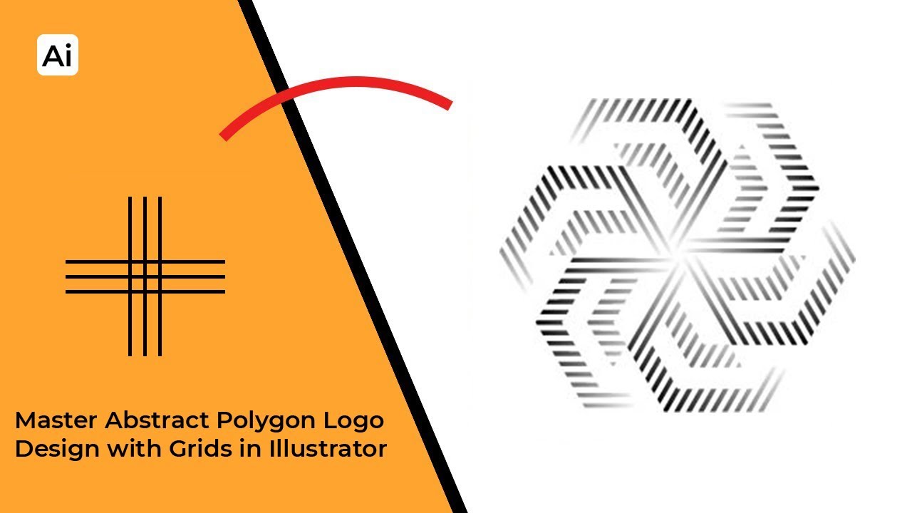 Master Abstract Polygon Logo Design with Grids in Illustrator - YouTube