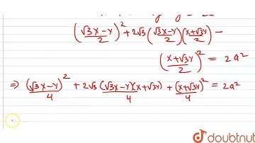 .Find the transformed equation of x^(2)+2sqrt(3)xy-y^(2)=2a^(2) .When the axes are rotated throu...