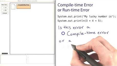 24   Compile Time and Runtime Errors 2